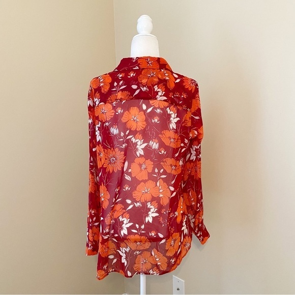 CAbi Hothouse Blouse #3766 in Scarlet Flower NWT - Medium - Picture 4 of 12